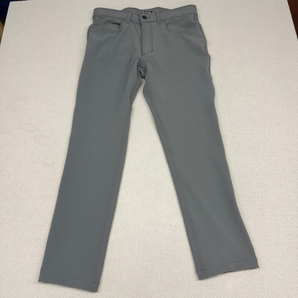Origin Pants Mens 34x32 Gray Performance Straight Fit Chino Stretch Casual